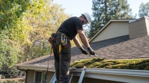 Moss cleaning on roof using Manual Moss removal method