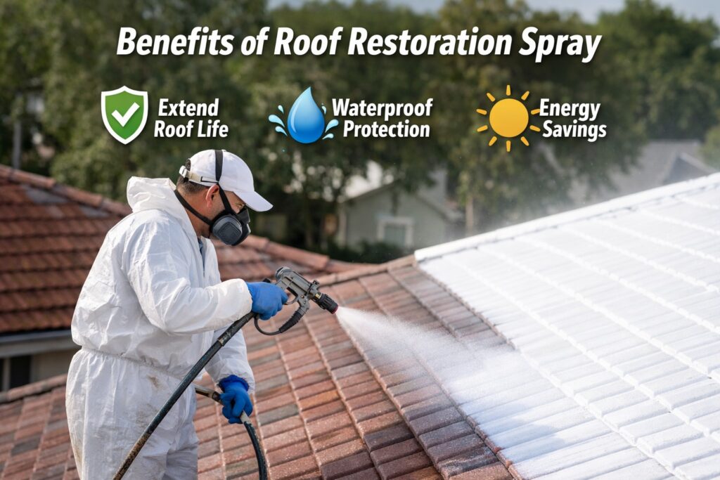 Benefits of Roof Restoration spray 