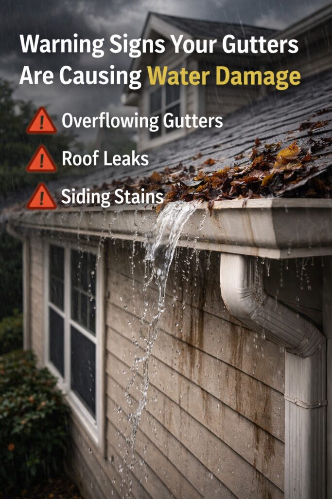 Warning Signs Your Gutters Are Causing Water Damage