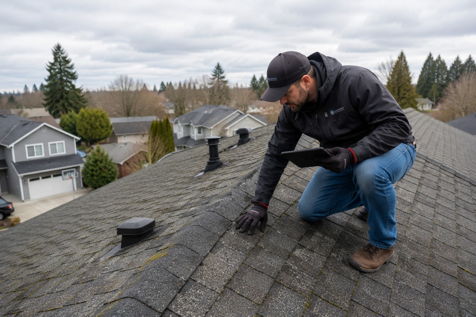 Inspection on roof maintenance in Woodburn, OR